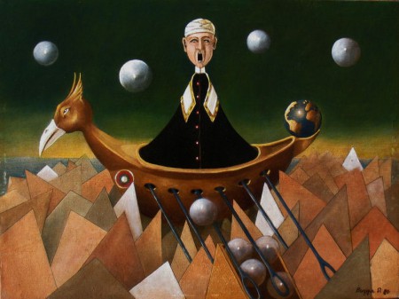 il Viaggio 1980 olio tela 40-30
